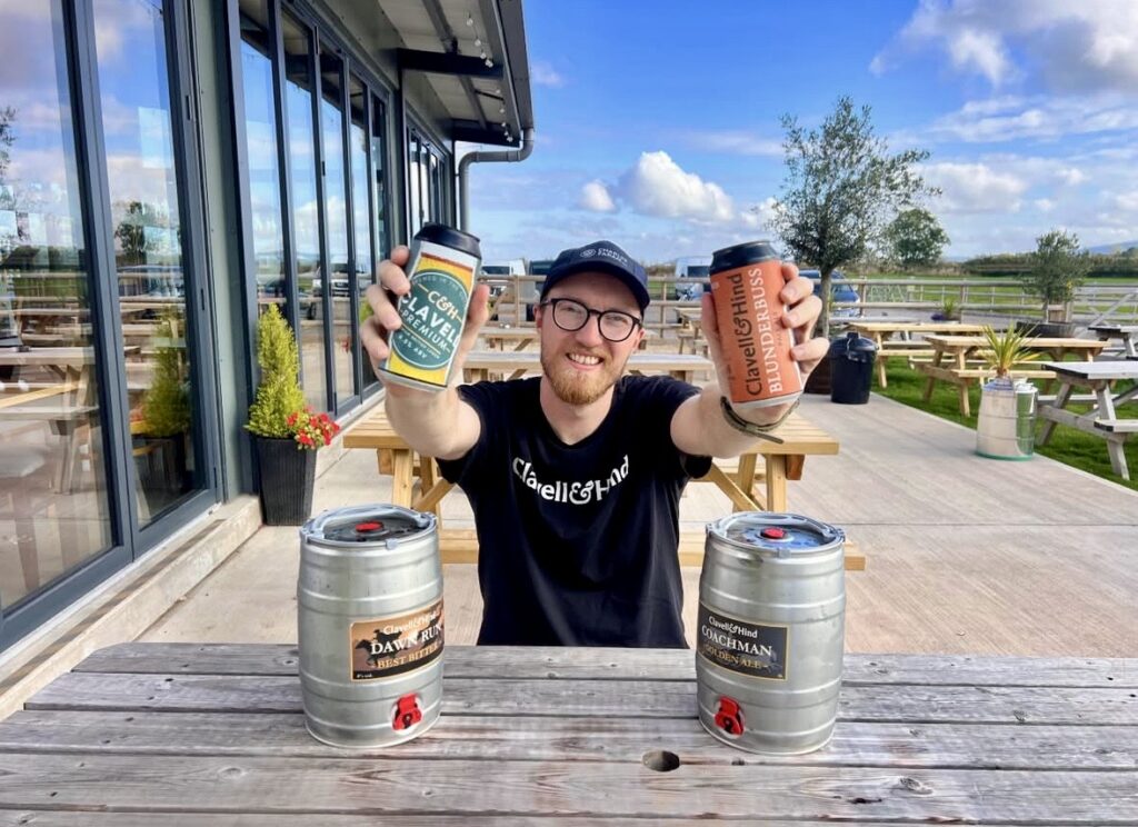 Services 1 Employee drinking craft beer outside at Clavell & Hind in Cheltenham